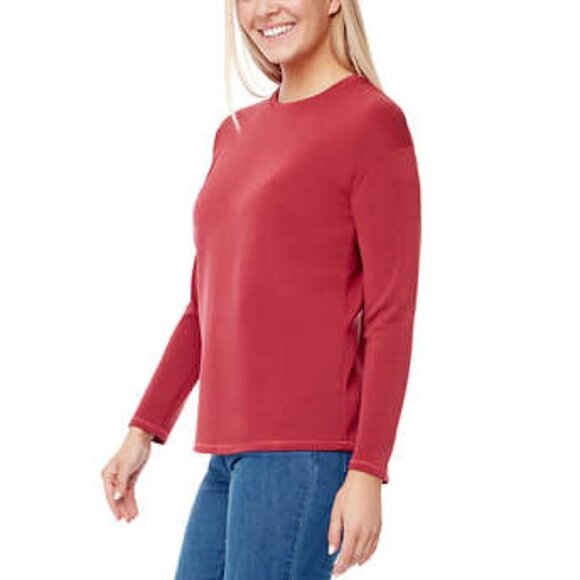 NEW UP! Long Sleeve Knit Top | Red - Picture 2 of 7